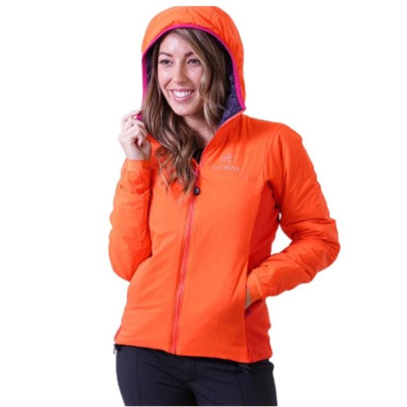 Arc'teryx Jackets & Blazers - Arc’teryx Women's Orange Insulated Lightweight Atom LT Hoody Zip Jacket Coat